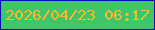 文字の大きさ：3、枠の色：060daf、背景の色：3fc66b、文字の色：fdb728 無料ブログパーツのブログ時計