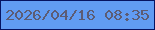文字の大きさ：4、枠の色：061462、背景の色：619cf3、文字の色：5c5c74 無料ブログパーツのブログ時計