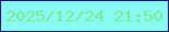 文字の大きさ：2、枠の色：06176e、背景の色：87fbf2、文字の色：7ee893 無料ブログパーツのブログ時計