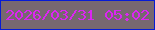 文字の大きさ：5、枠の色：061bd5、背景の色：776870、文字の色：dc25f2 無料ブログパーツのブログ時計
