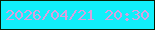 文字の大きさ：1、枠の色：061c01、背景の色：11effa、文字の色：d8a0df 無料ブログパーツのブログ時計