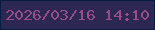文字の大きさ：2、枠の色：061d43、背景の色：2c2853、文字の色：984d8b 無料ブログパーツのブログ時計