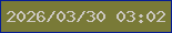 文字の大きさ：1、枠の色：061d94、背景の色：797a37、文字の色：ccc8c1 無料ブログパーツのブログ時計
