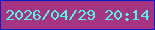 文字の大きさ：1、枠の色：061ec3、背景の色：a73482、文字の色：4ef8e1 無料ブログパーツのブログ時計