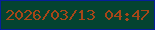 文字の大きさ：1、枠の色：061f9a、背景の色：044330、文字の色：a64618 無料ブログパーツのブログ時計