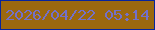 文字の大きさ：1、枠の色：06249e、背景の色：9b680f、文字の色：7370ca 無料ブログパーツのブログ時計