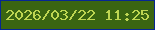 文字の大きさ：5、枠の色：062693、背景の色：3a6511、文字の色：bed652 無料ブログパーツのブログ時計