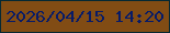 文字の大きさ：3、枠の色：062933、背景の色：814c14、文字の色：081b67 無料ブログパーツのブログ時計