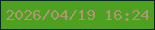 文字の大きさ：3、枠の色：062a21、背景の色：4ea021、文字の色：ab9774 無料ブログパーツのブログ時計