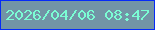 文字の大きさ：3、枠の色：062af7、背景の色：7294a6、文字の色：7bfdd4 無料ブログパーツのブログ時計