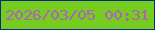 文字の大きさ：1、枠の色：062d89、背景の色：76cc1f、文字の色：ad62c0 無料ブログパーツのブログ時計