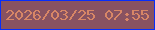 文字の大きさ：2、枠の色：062dfb、背景の色：885261、文字の色：d88666 無料ブログパーツのブログ時計