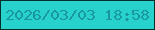 文字の大きさ：4、枠の色：063029、背景の色：27d2cc、文字の色：1996a0 無料ブログパーツのブログ時計