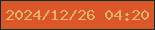 文字の大きさ：1、枠の色：06322d、背景の色：dc5727、文字の色：e7b06e 無料ブログパーツのブログ時計