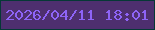 文字の大きさ：2、枠の色：063836、背景の色：4e2f6f、文字の色：8e64f7 無料ブログパーツのブログ時計