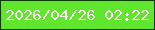 文字の大きさ：5、枠の色：063b01、背景の色：60e72d、文字の色：fcf0f0 無料ブログパーツのブログ時計