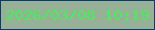 文字の大きさ：3、枠の色：063c70、背景の色：97b198、文字の色：48ed5a 無料ブログパーツのブログ時計