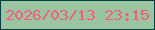 文字の大きさ：4、枠の色：063d42、背景の色：9bc5a1、文字の色：f25e80 無料ブログパーツのブログ時計
