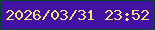 文字の大きさ：4、枠の色：064025、背景の色：4212a2、文字の色：f6df7d 無料ブログパーツのブログ時計