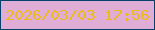 文字の大きさ：3、枠の色：06406c、背景の色：e0add6、文字の色：ecba1a 無料ブログパーツのブログ時計