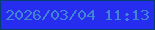文字の大きさ：2、枠の色：064070、背景の色：272dee、文字の色：4183d5 無料ブログパーツのブログ時計
