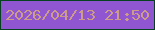 文字の大きさ：4、枠の色：064220、背景の色：9056d1、文字の色：cb9c87 無料ブログパーツのブログ時計