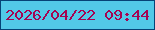 文字の大きさ：5、枠の色：064377、背景の色：52c9e8、文字の色：a40452 無料ブログパーツのブログ時計