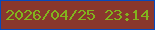 文字の大きさ：2、枠の色：064abd、背景の色：89372d、文字の色：82b31e 無料ブログパーツのブログ時計