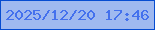 文字の大きさ：5、枠の色：064cd1、背景の色：9fb9f0、文字の色：4471ed 無料ブログパーツのブログ時計