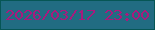 文字の大きさ：2、枠の色：065655、背景の色：216c82、文字の色：a81a7d 無料ブログパーツのブログ時計
