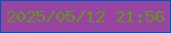 文字の大きさ：3、枠の色：0656bb、背景の色：9845a1、文字の色：61961f 無料ブログパーツのブログ時計