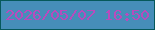 文字の大きさ：5、枠の色：06595b、背景の色：468eb9、文字の色：b84bbd 無料ブログパーツのブログ時計