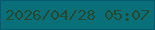 文字の大きさ：4、枠の色：06596e、背景の色：09707a、文字の色：234932 無料ブログパーツのブログ時計