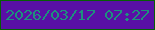 文字の大きさ：1、枠の色：065f06、背景の色：5910a6、文字の色：1d917d 無料ブログパーツのブログ時計