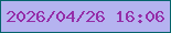 文字の大きさ：3、枠の色：06646b、背景の色：b5b3f0、文字の色：952da8 無料ブログパーツのブログ時計