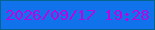 文字の大きさ：5、枠の色：06648f、背景の色：1073eb、文字の色：bb04e4 無料ブログパーツのブログ時計