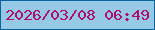 文字の大きさ：5、枠の色：06649b、背景の色：96c9e6、文字の色：ad0d6d 無料ブログパーツのブログ時計