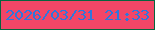 文字の大きさ：3、枠の色：06653f、背景の色：f24667、文字の色：2e77dd 無料ブログパーツのブログ時計