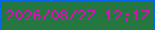文字の大きさ：5、枠の色：0666ed、背景の色：24783f、文字の色：dd0dbc 無料ブログパーツのブログ時計