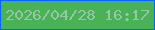 文字の大きさ：2、枠の色：0666fb、背景の色：49b256、文字の色：94c8a4 無料ブログパーツのブログ時計