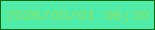 文字の大きさ：4、枠の色：066807、背景の色：4eeba9、文字の色：82e46c 無料ブログパーツのブログ時計