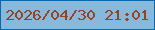 文字の大きさ：4、枠の色：0668ae、背景の色：86b9db、文字の色：95441f 無料ブログパーツのブログ時計