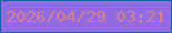 文字の大きさ：5、枠の色：06699e、背景の色：8f6ae3、文字の色：da818c 無料ブログパーツのブログ時計