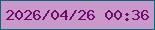 文字の大きさ：3、枠の色：066a7d、背景の色：ca98c9、文字の色：6f0b6e 無料ブログパーツのブログ時計