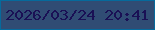 文字の大きさ：5、枠の色：066a9c、背景の色：304c74、文字の色：1a1055 無料ブログパーツのブログ時計