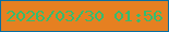 文字の大きさ：5、枠の色：066fa3、背景の色：e68021、文字の色：35bc6f 無料ブログパーツのブログ時計