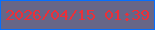 文字の大きさ：4、枠の色：066ffd、背景の色：676687、文字の色：eb3039 無料ブログパーツのブログ時計