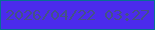 文字の大きさ：2、枠の色：067095、背景の色：4b2bed、文字の色：445386 無料ブログパーツのブログ時計