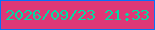 文字の大きさ：1、枠の色：0672f9、背景の色：de3877、文字の色：01dea2 無料ブログパーツのブログ時計
