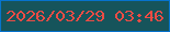 文字の大きさ：3、枠の色：0673cd、背景の色：16545b、文字の色：ed4c45 無料ブログパーツのブログ時計